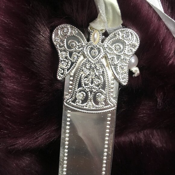 Things Remembered Silver Metal Bookmark Angel Blank Rhinestones Gifts Presents - Picture 4 of 8